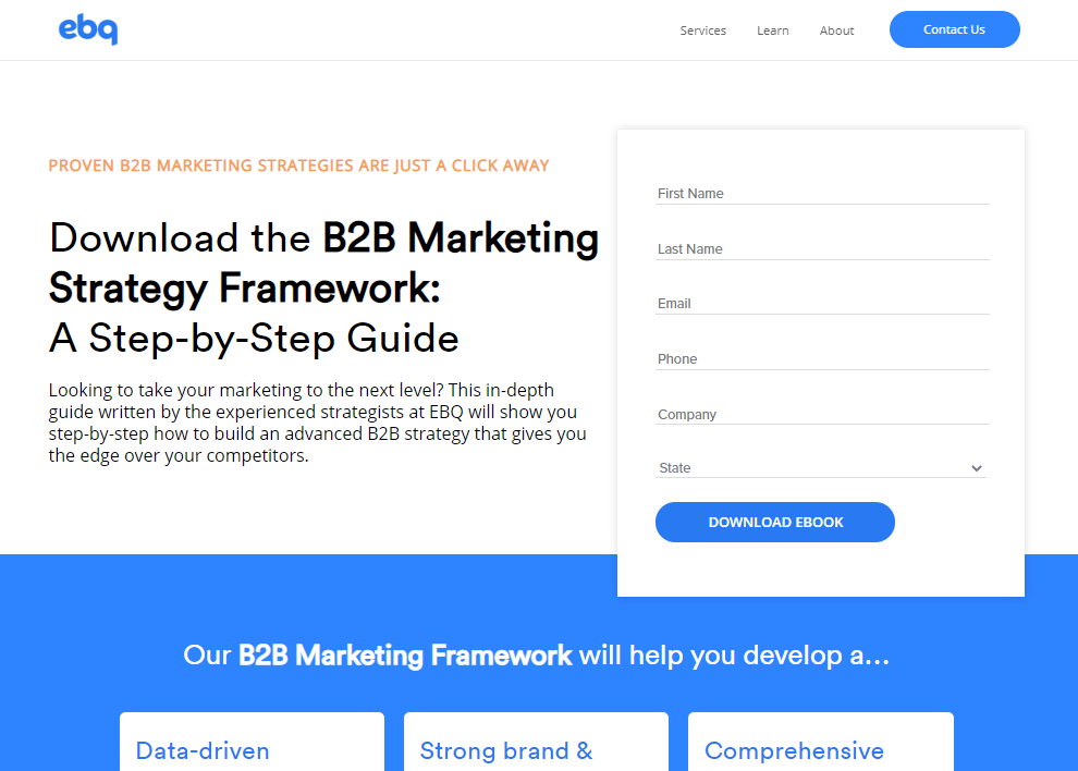 Pardot Landing Page Example