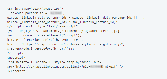 LinkedIn insight tag
