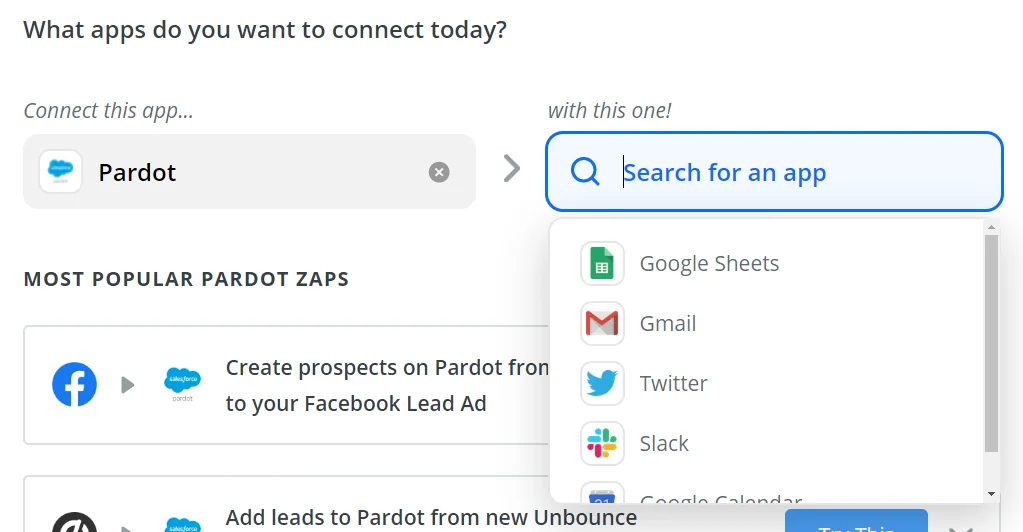 Pardot Integration with Zapier