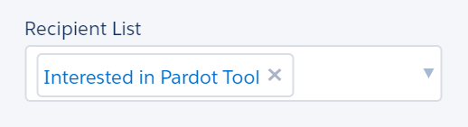 Pardot add recipient list to engagement studio